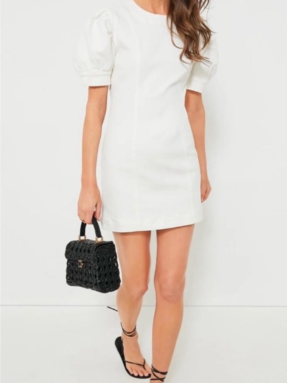 Hyacinth House White Puff-Sleeve Mini Dress - Women